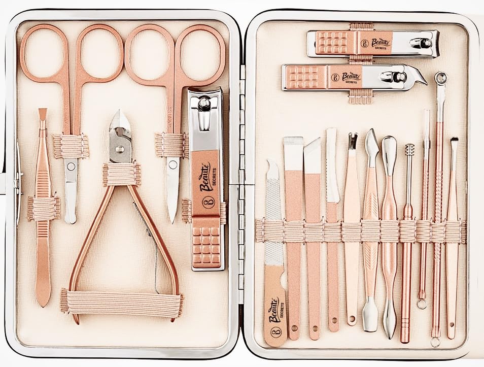 Manicure Kit, pedicure tools for feet, Nail Clipper, Manicure Pedicure kit for women and Men, 18 Pieces,Perfect Gifts for Women and Men