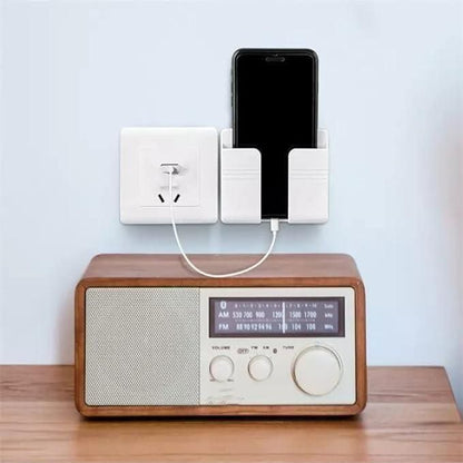 Wall Mounted Mobile Holder with Adhesive Strips & Charging Stand